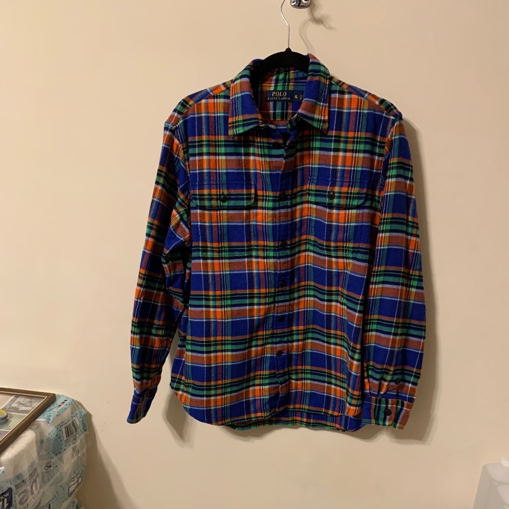 Over-sized Ralph Lauren Polo Plaid Shirt